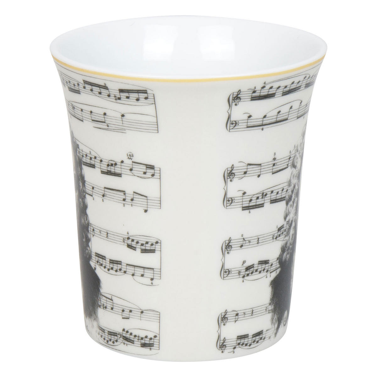 KAFFEEBECHER Komponisten Bach - Naturfarben, Keramik (0.41L) - Könitz