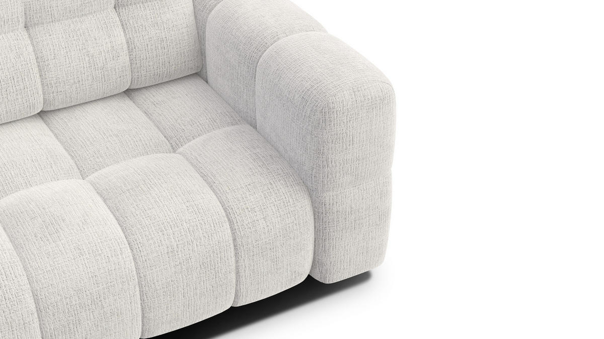 SOFA CLOUDI 2,5-Sitzer, creme - Creme/Schwarz, Holz/Textil (211/89/104cm) - Courtois Laville