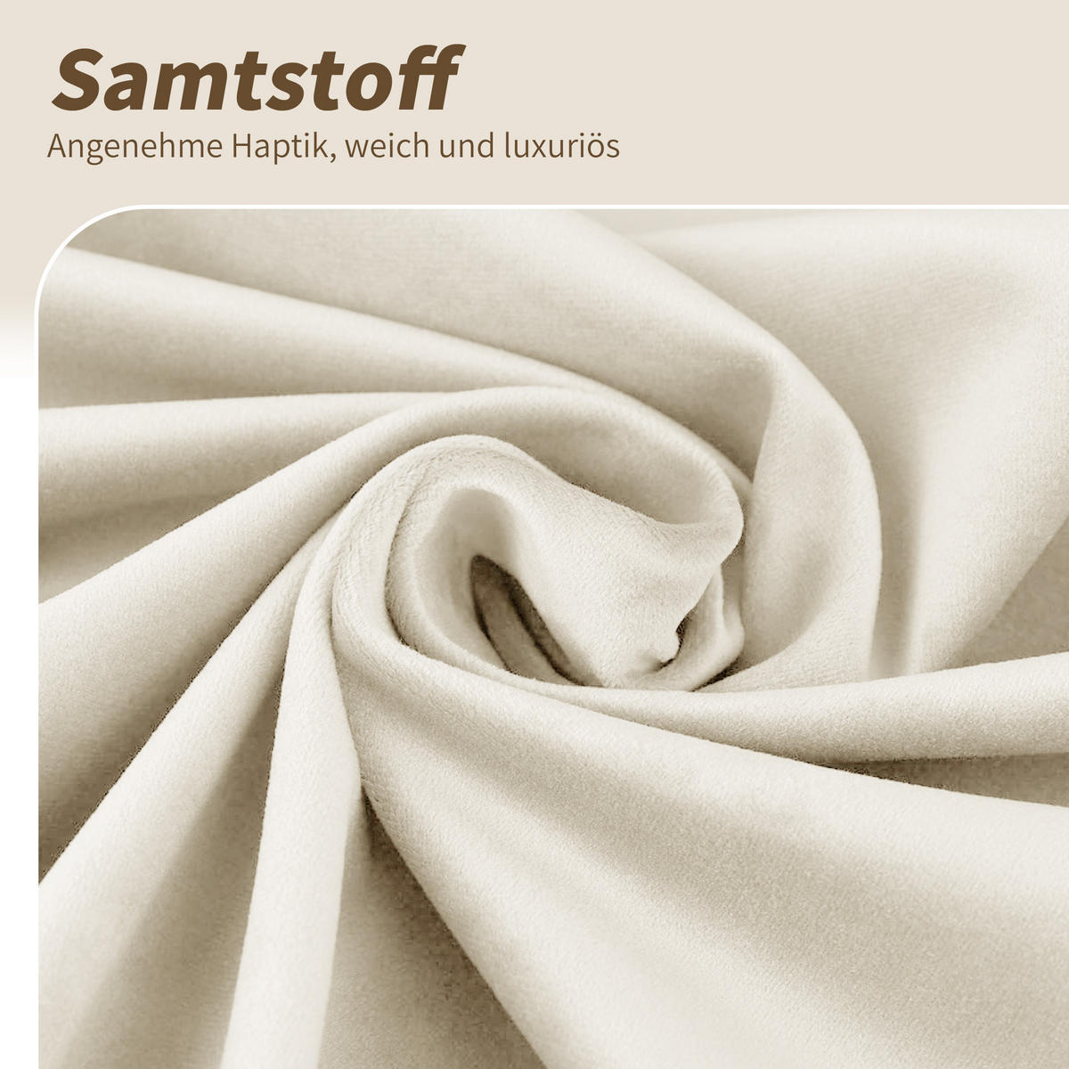 ESSZIMMERSTUHL 2er Set Drehstuhl Samt Beige Lordosenstütze - Beige, Textil (60/86/64cm) - FLIEKS