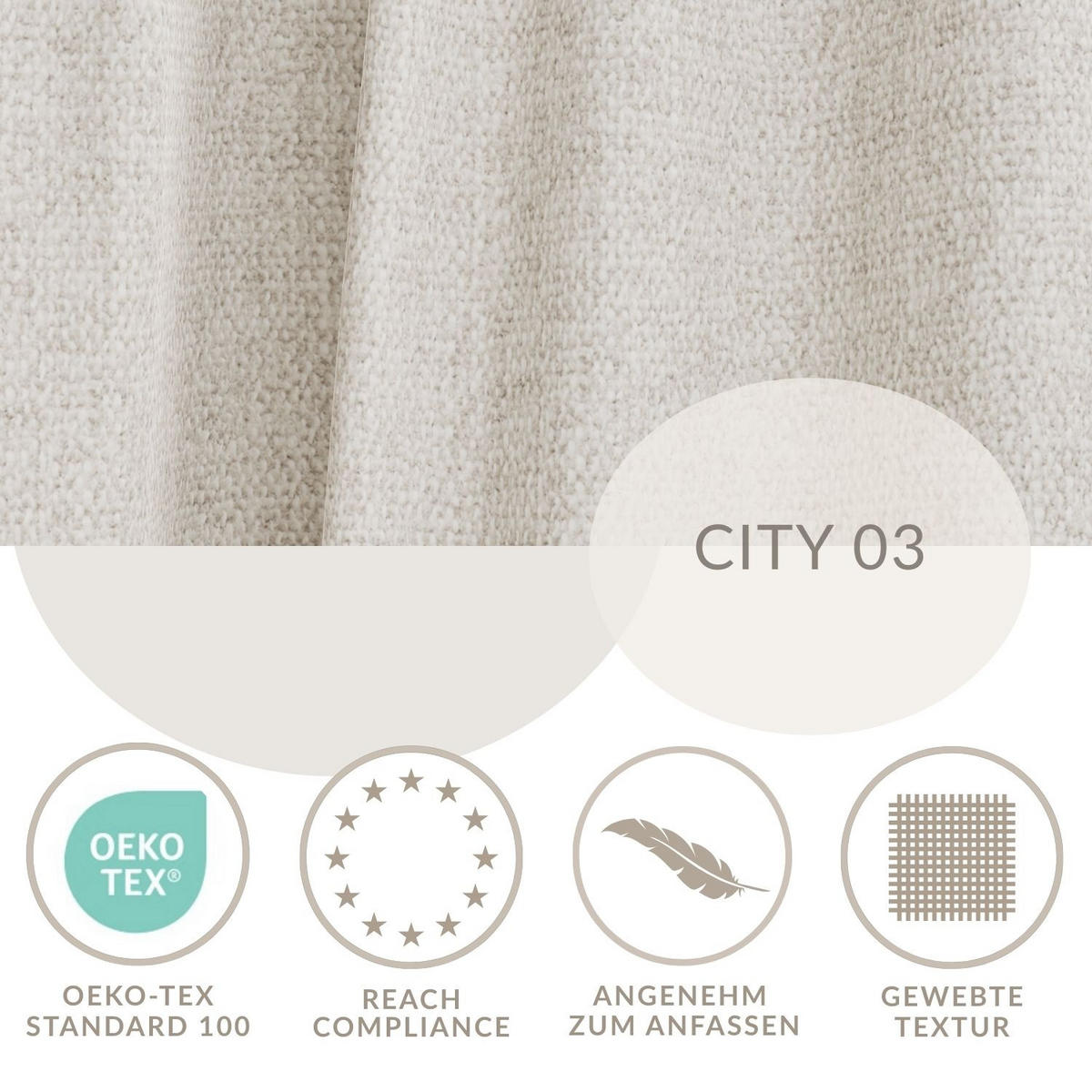 SOFA MIT SCHLAFFUNKTION Toluca Hellbeige Webstoff - Beige/Schwarz, Holz/Holzwerkstoff (247/69/90cm) - Maison de Reve