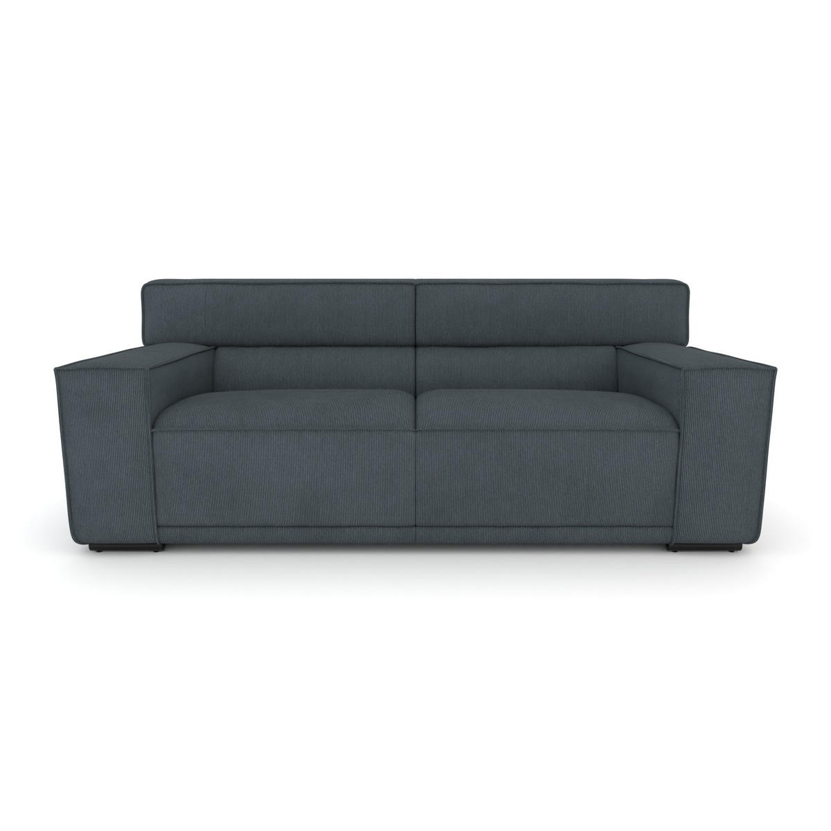 3-SITZER Umea Cord Türkis 204/106/78 cm - Dunkelgrau, Kunststoff/Textil (204/78/106cm) - foamnova