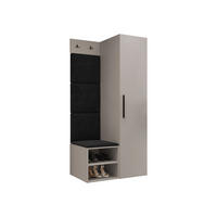 GARDEROBEN-SET Medi III - Kaschmir/Anthrazit, Holzwerkstoff/Kunststoff (40/191/50cm) - MIRJAN24