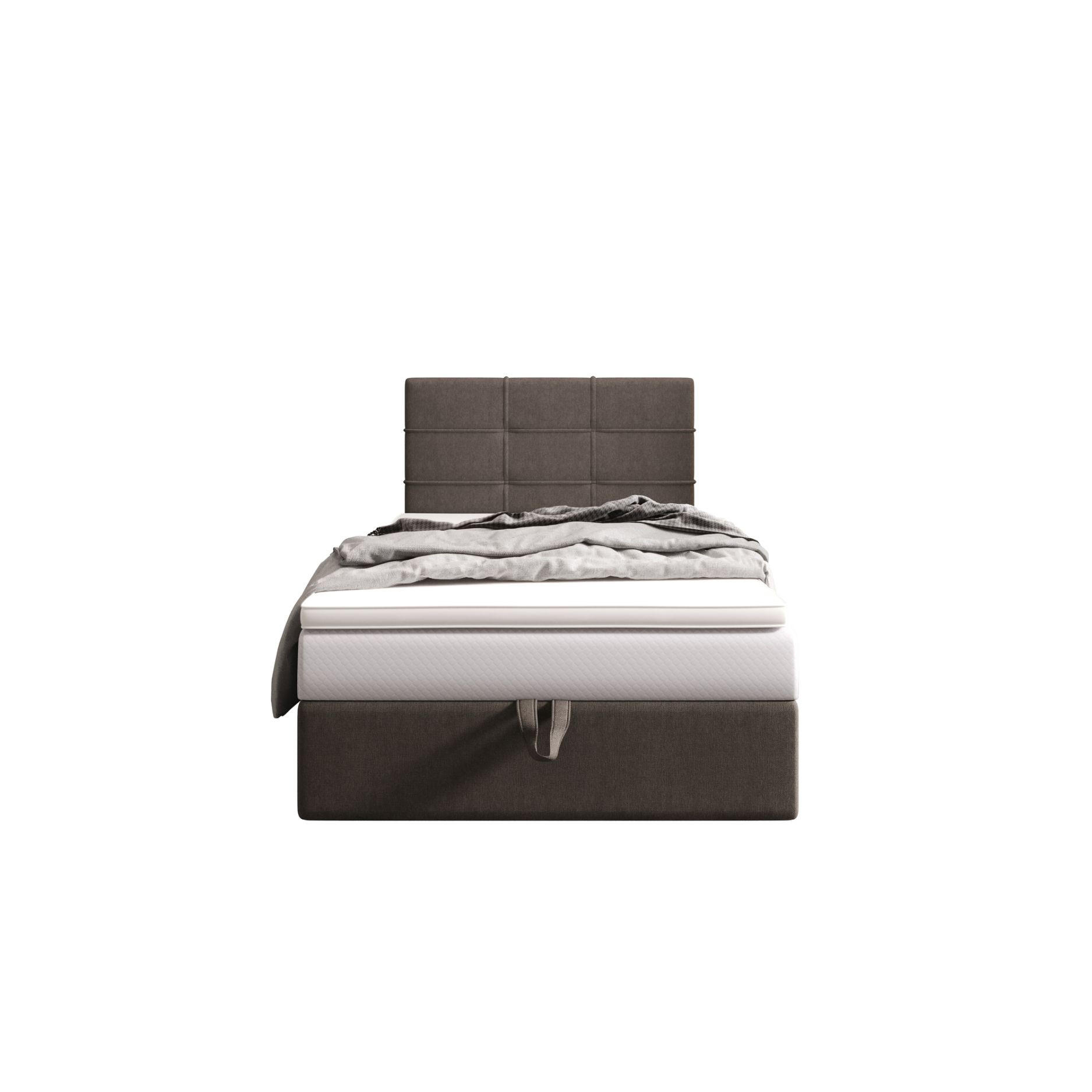 BOXBETT DUO 2 90x200 Cosmic 03, mit Matratze H3, Bonell und Topper, Braun - Braun, Holz/Kunststoff (90/200cm) - Bedante