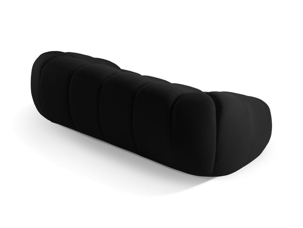 SOFA Diana aus 3D-Stoff schwarz 3 Sitzplätze - Schwarz, Textil (114/72/234cm) - Micadoni
