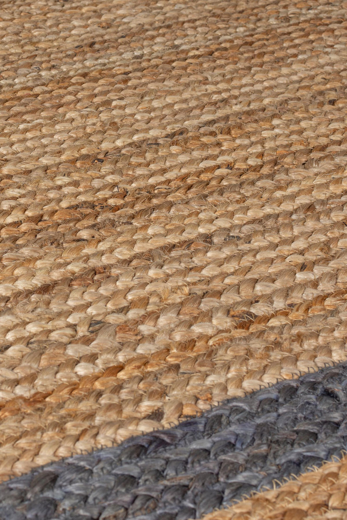 TEPPICH Jute Handarbeit-Design, naturfarben GRACE, Braun-Grau 160x230 cm - Braun, Naturmaterialien (160/230cm) - KADIMA DESIGN