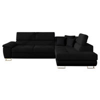 ECKSOFA Cotere, Seite: Rechts - Schwarz, Holz/Textil (270/202cm) - MIRJAN24