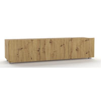 TV-LOWBOARD Kolder 150 cm Artisan Eiche mit geriffelten Fronten - Silberfarben/Eiche Artisan, Holzwerkstoff/Kunststoff (150/38/43cm) - Ravio