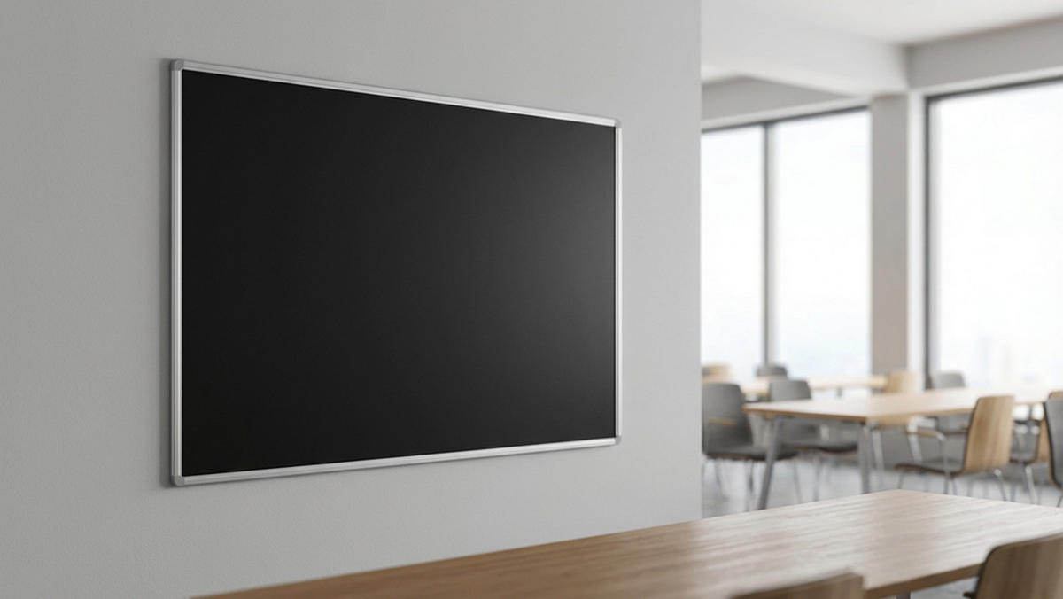 SCHWARZE magnetische Kreidetafel mit Alurahmen Premium EXPO 120x90cm - Schwarz, Metall (120/90/1.6cm) - ALLboards