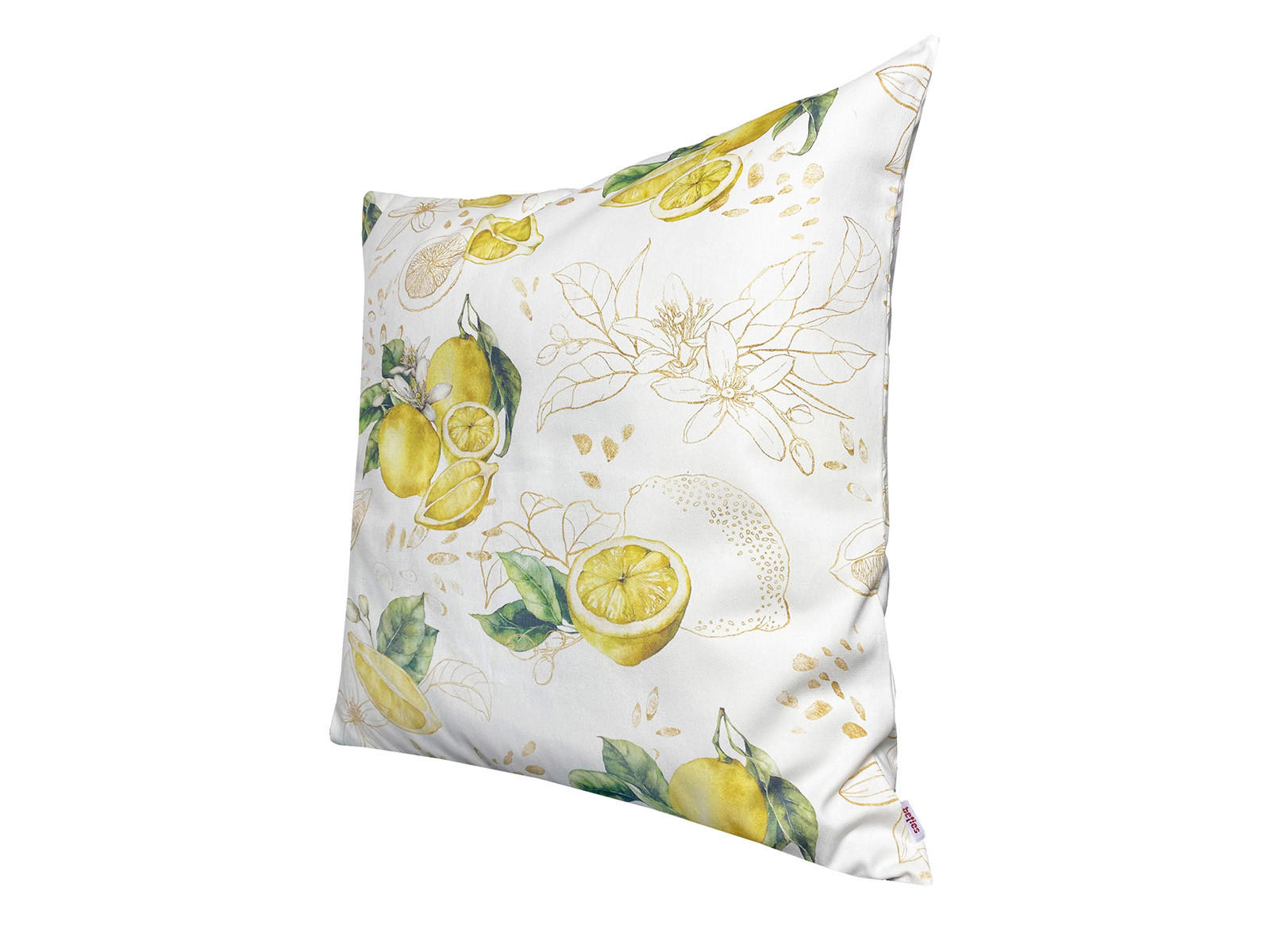 KISSENHÜLLE Italy Collection Zitronen 60/60 cm - Ecru/Gelb, Textil (60/60cm) - beties Heimtextil