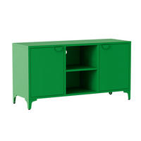 SIDEBOARD 120 cm, Grün - Grün, Metall (40/63/120cm) - Oviala