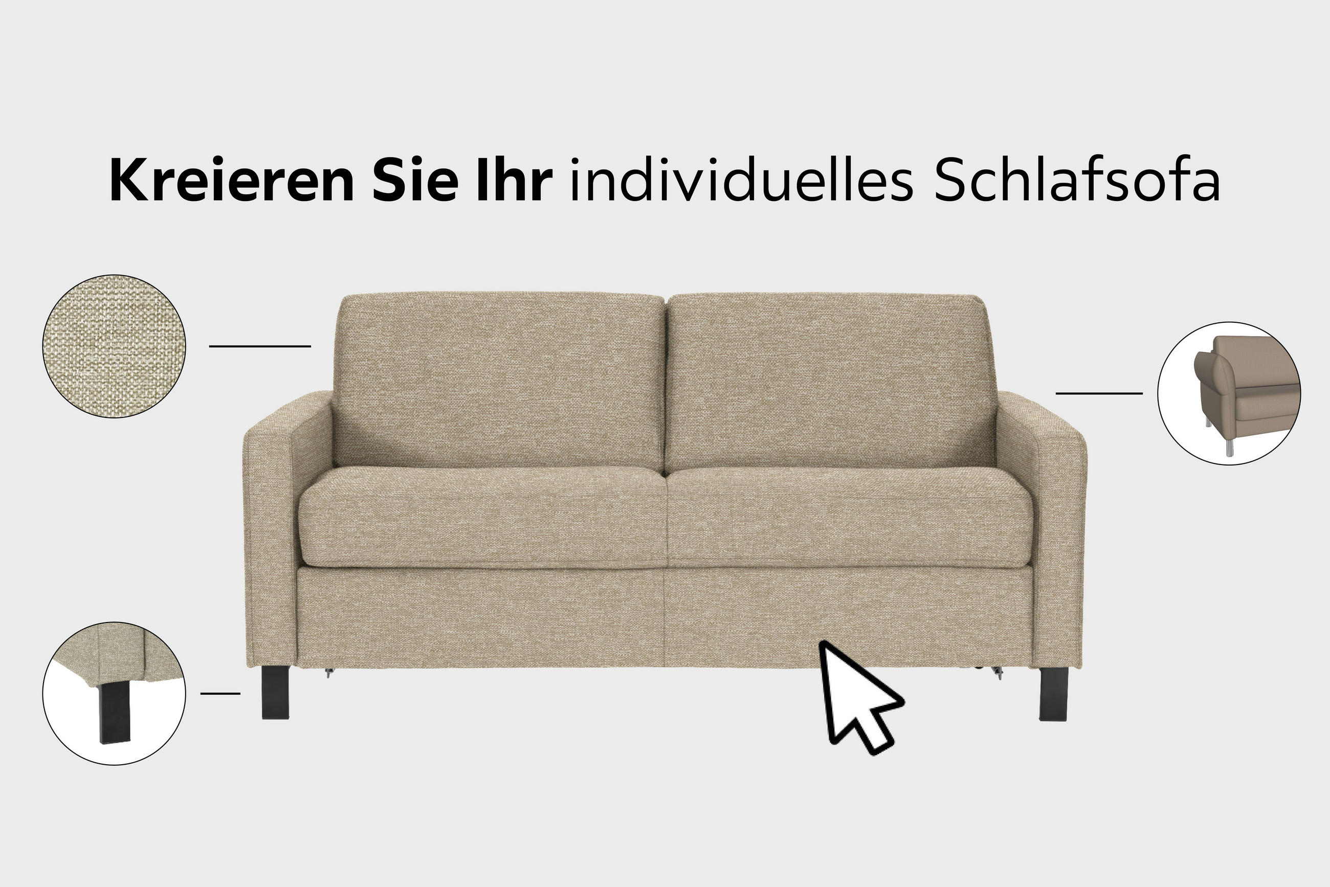 kreieren Sie Ihr individuelles Schlafsofa