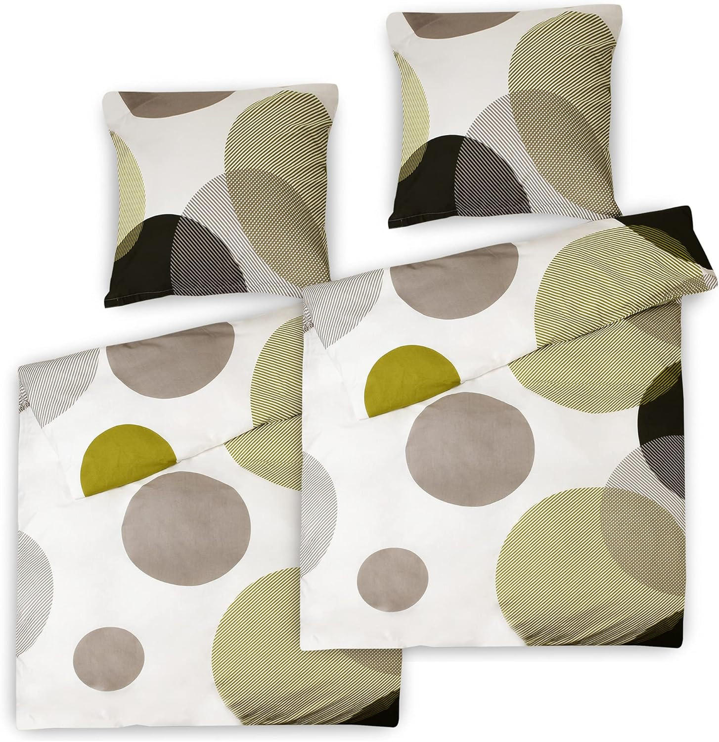 BETTWÄSCHE Nela 155/220 cm + Kissenbezug 80/80 cm Ornamente Renforcé 2er Set - Multicolor, Naturmaterialen/Textil (155/220cm) - Beautissu 