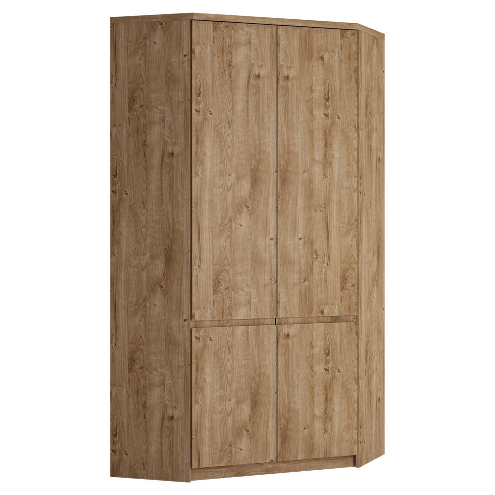KLEIDERSCHRANK Fortaleza-129 - Braun, Holzwerkstoff (95/200/95cm) - Lomado
