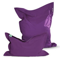 SITZSACK XXL 2er Set "Square" + "BeBi" - Lila, Textil (140/25/180cm) - Green Bean