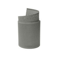 SICHTSCHUTZSTREIFEN Rille Gelocht 20 Prozent PP Streifen Steingrau 2,55m - Graubraun, Kunststoff (255/19cm) - ZAUN|ZU