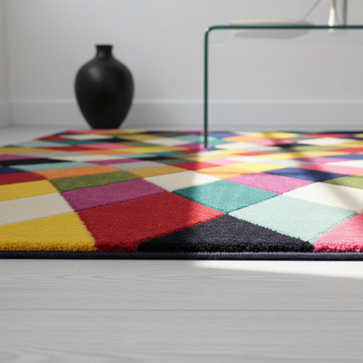 TEPPICH Geometrisch-Design, hochdicht, mit Jute-Rücken MEON KARL, Multi 200x290 cm - Multicolor, Textil (200/290cm) - KADIMA DESIGN