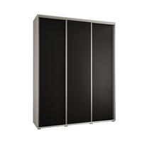 SCHWEBETÜRENSCHRANK 235,2/200/60 3-türig - Silberfarben/Schwarz, Holz/Metall (200/235/60cm) - Abiks Möbel