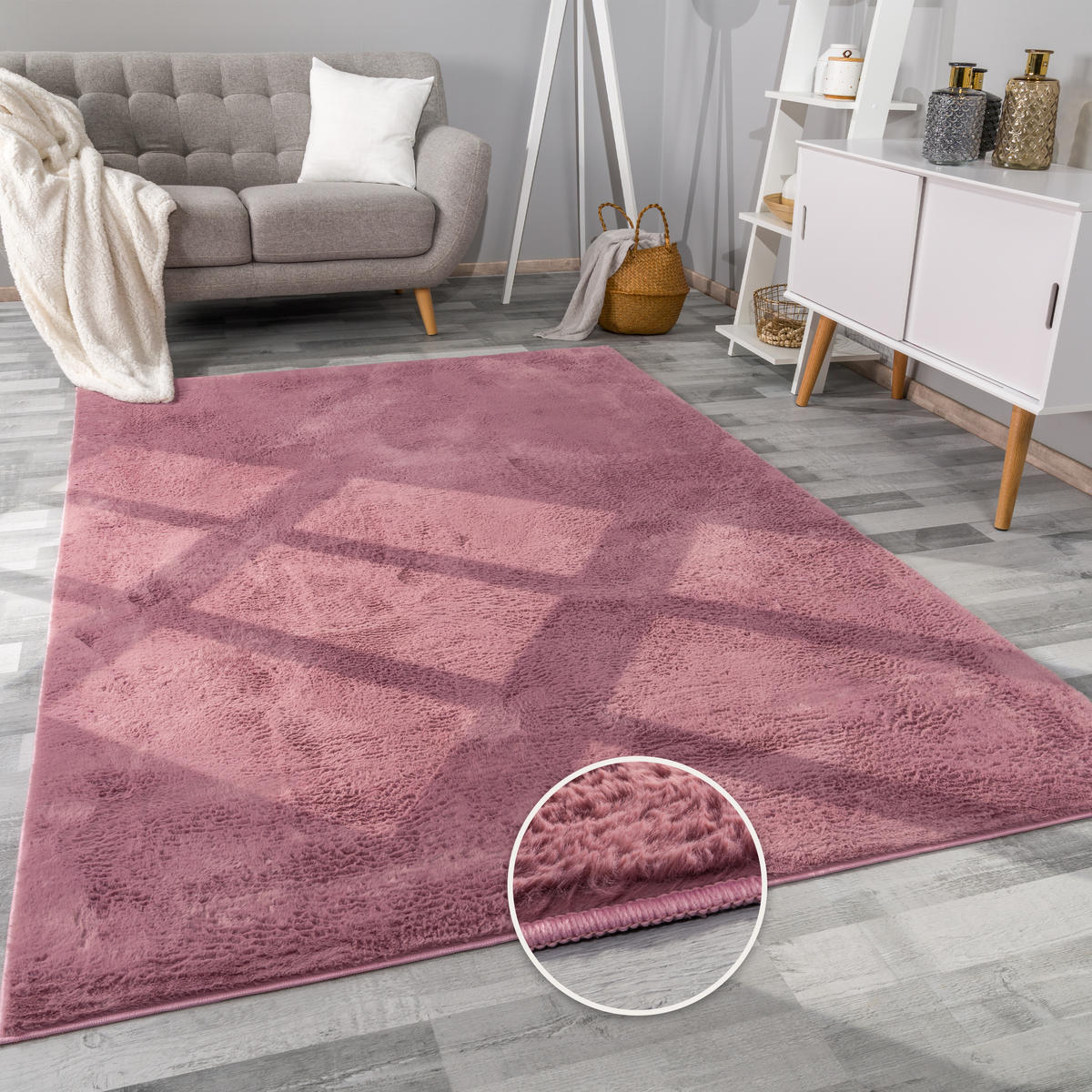 HOCHFLORTEPPICH 80/300 cm Soft 380 - Beere, Textil (80/300cm) - Paco Home