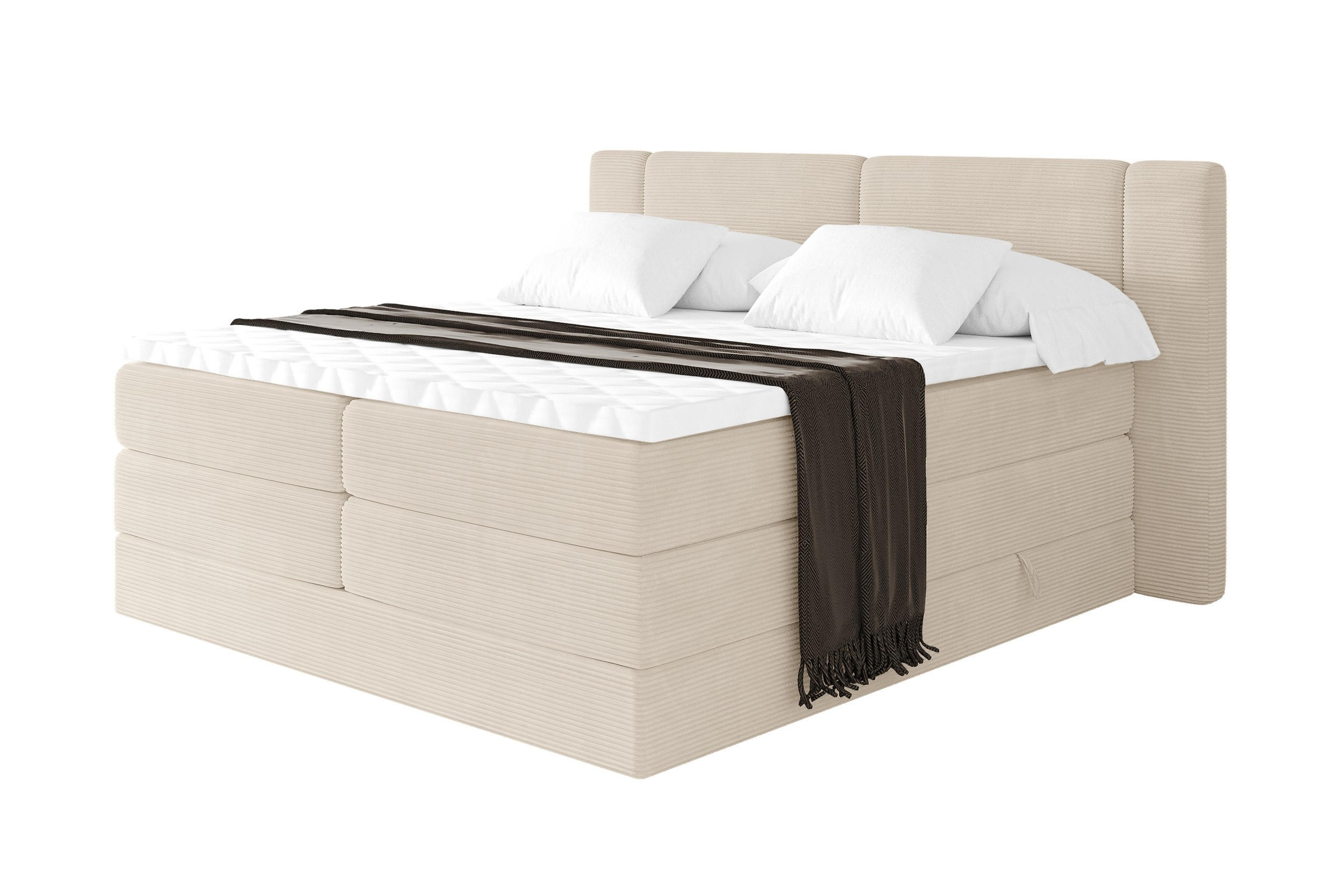 ALTDECOR POSTEL boxspring s matracemi H3/H4 - EVON KING - 200x200 cm Béžová