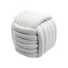 POUF Weiß 50/50/45 cm - Weiß, Textil (50/45/50cm) - Mobili Rebecca