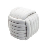 POUF Weiß 50/50/45 cm - Weiß, Textil (50/45/50cm) - Mobili Rebecca