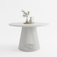 ESSTISCH runder ausziehbarer Tisch für Esszimmer DOVER 100 / 150 cm, Farbe: Weiß - Weiß, Holz (150/100/77cm) - Dekori_Interiors