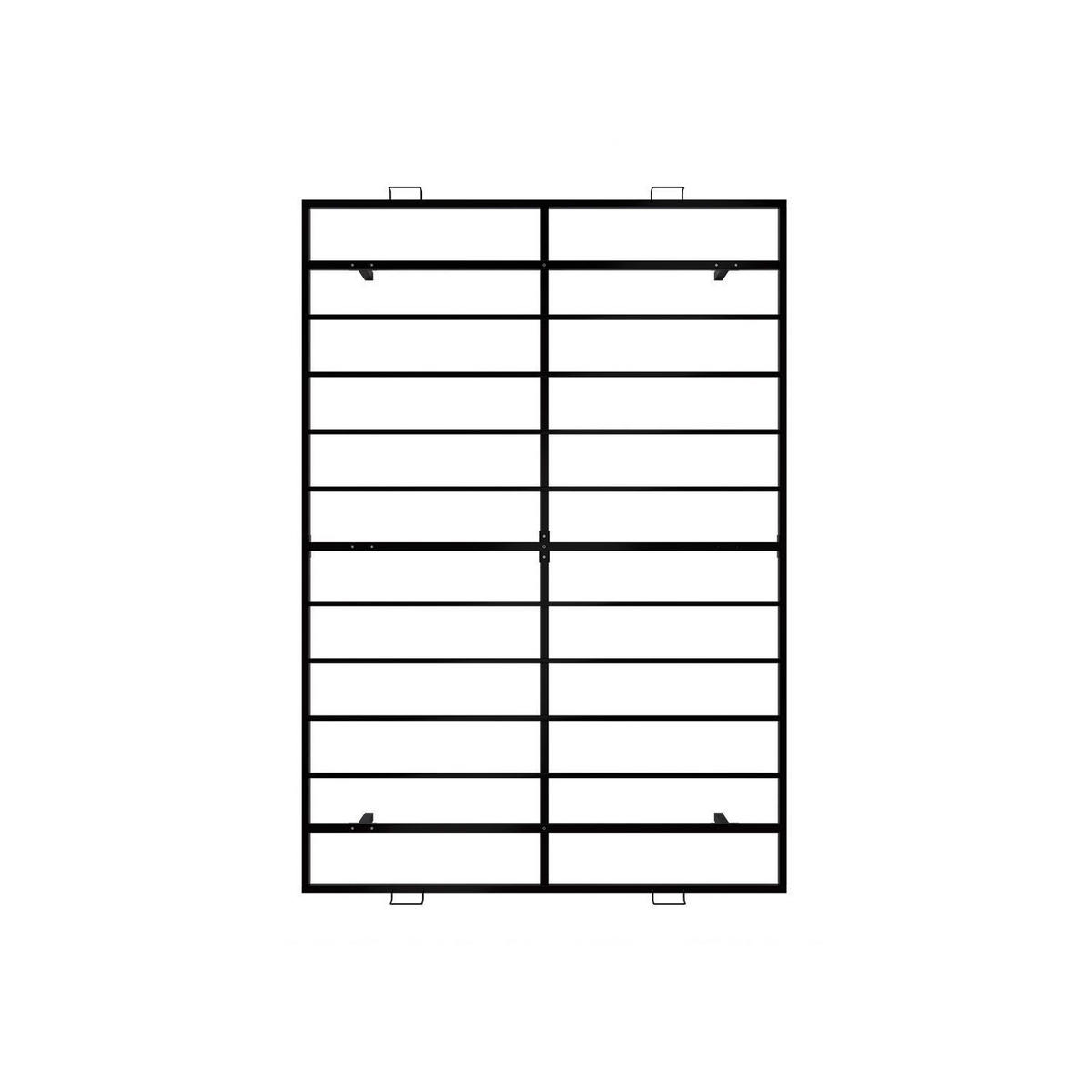 METALLBETT Palamos 140x200 cm mit LED und Matratze - Schwarz, Metall (140/200cm) - Juskys