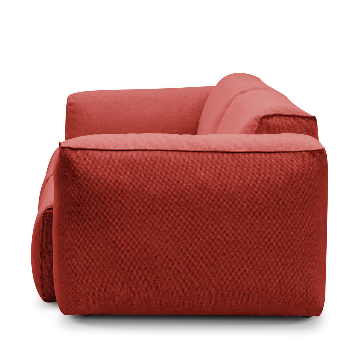 3-SITZER SOFA - Rot/Schwarz, Kunststoff/Textil (251/71/102cm) - home24