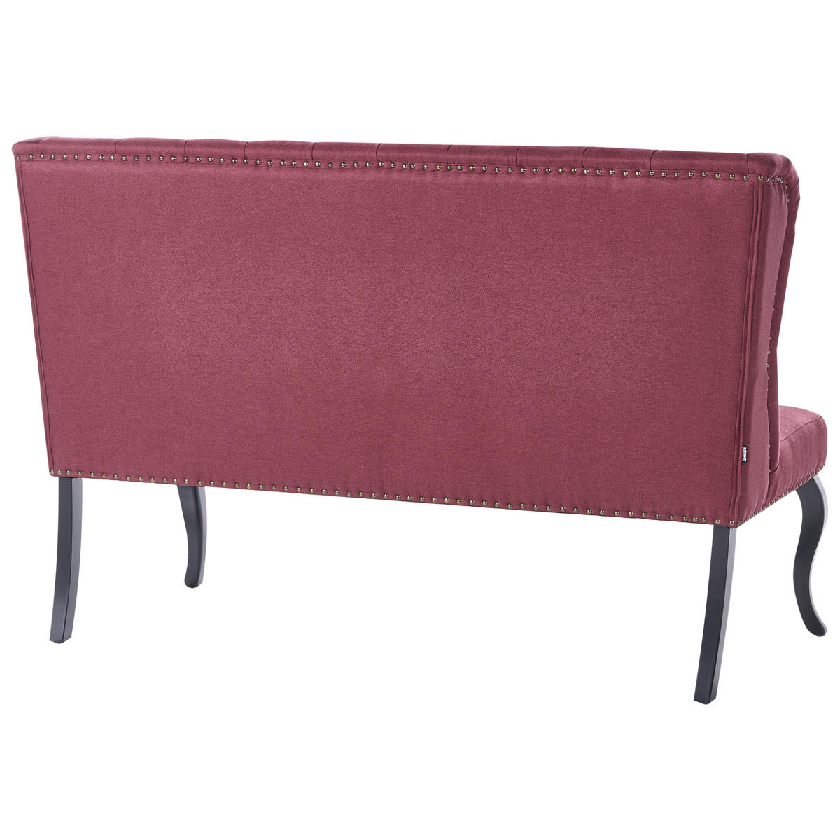 ESSZIMMERBANK 2-Sitzer Stoff Dunkelrot Torsby - Dunkelrot, Textil (154/106/63cm) - Beliani