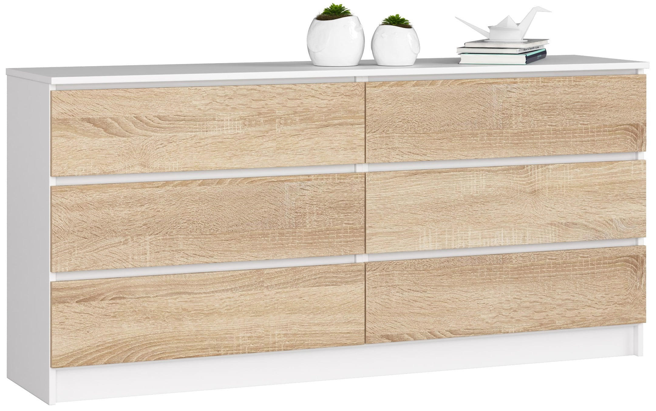 RAUMHIRSCH FURNITURE KOMODA bílá, dub Sonoma 77/160/40