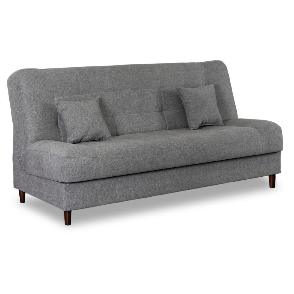SCHLAFSOFA NEPAL ausziehbar Zweisitzer Grau - Braun/Grau, Holz/Holzwerkstoff (187/95/87cm) - makarowski meble