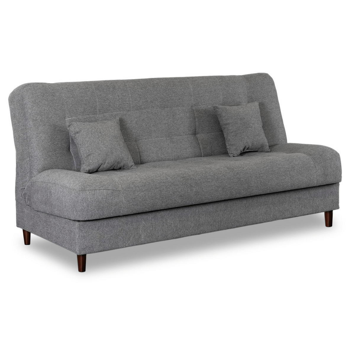 SCHLAFSOFA NEPAL ausziehbar Zweisitzer Grau - Braun/Grau, Holz/Holzwerkstoff (187/95/87cm) - makarowski meble