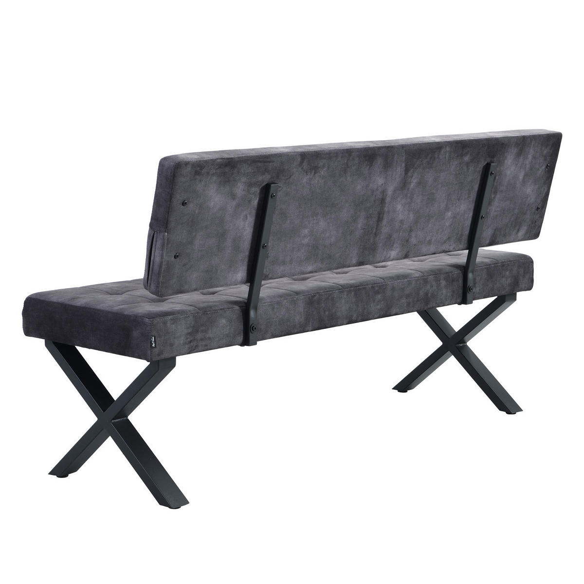 SITZBANK KAREN - Anthrazit, Metall (160/48/56cm) - B&D Home