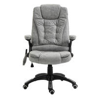 BÜROSTUHL mit Massage- und Heizfunktion höhenverstellbar Polyester Grey - Grau, Kunststoff (72/120/68cm) - Meubliv