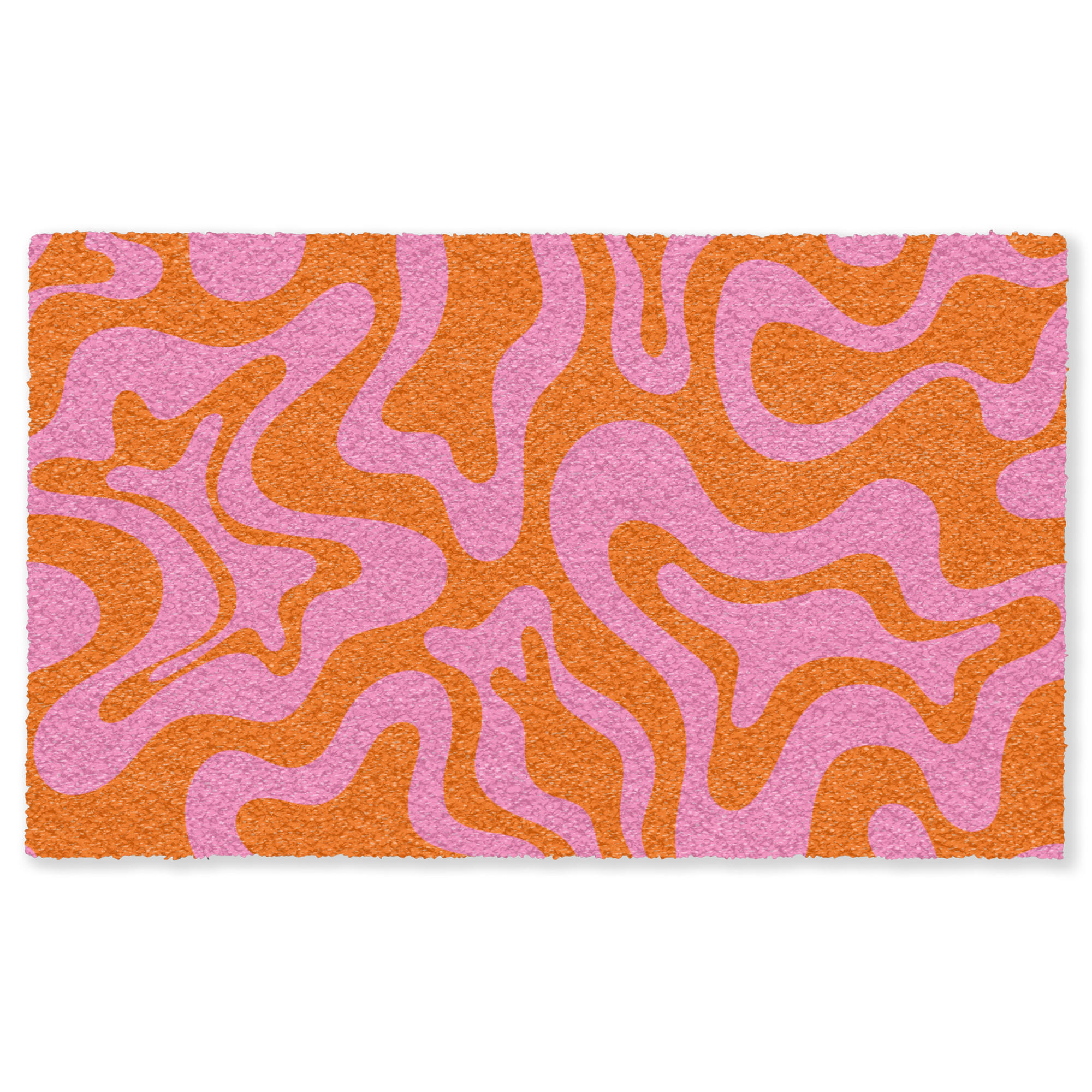 FUSSMATTE Muster - Rosa - Orange - Abstrakt - Modern Türmatte 150x90 cm - Pink, Kunststoff (150/90cm) - MuchoWow