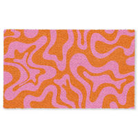 ROHOŽKA Vzor - Ružová - Oranžová - Abstraktné - Moderné 150x90 cm - pink, plast (150/90cm) - MuchoWow