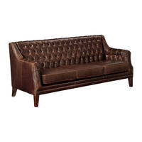 LEDERSOFA 3-Sitzer - Braun - COLBERT - Braun, Leder (194.5/84/84cm) - Vente-Unique