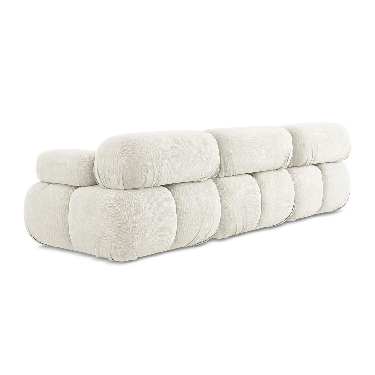 3-SITZER SOFA Chenille Stoff Weiß - Pink/Schwarz, Kunststoff/Textil (285/70/96cm) - LaMiaSofa