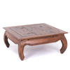 OPIUMTISCH EAST 80 Mahagoni Massivholz 02 hellbraun - Hellbraun, Holz (80/80/36cm) - DESIGN DELIGHTS