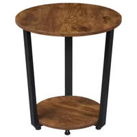 BEISTELLTISCH Braun 50/50/53 cm - Braun, Metall (50/50/53cm) - PANGIVO