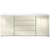 SIDEBOARD Faro Creme Hochglanz - Creme, Holzwerkstoff (166.5/75.5/35cm) - Vladon