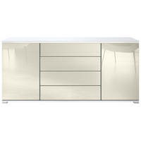 SIDEBOARD Faro Creme Hochglanz - Creme, Holzwerkstoff (166.5/75.5/35cm) - Vladon