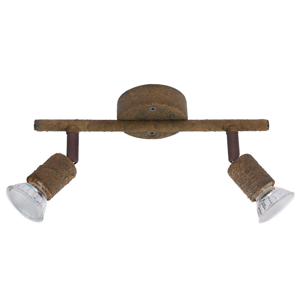 LED DECKENLEUCHTE Olana rostfarben Braun - Braun, Metall (26/8/15cm) - Globo Lighting