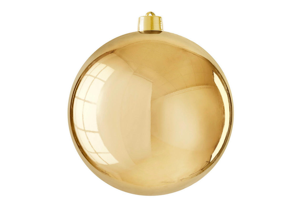 LAALU CHRISTBAUMKUGEL rund gold glänzend 20 cm - Goldfarben, Kunststoff (27/27/27cm) - LAALU