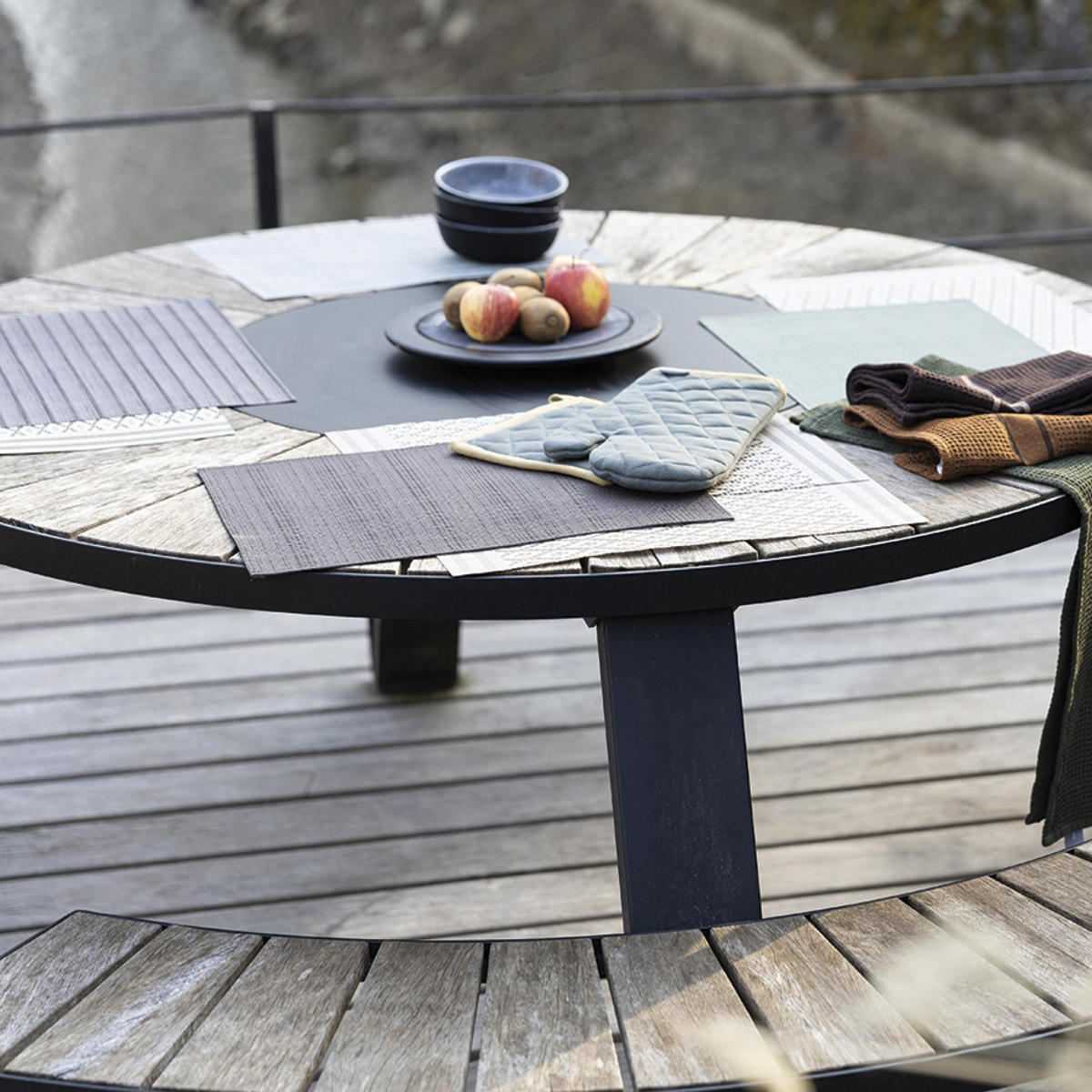 TISCHSET Canna gewittergrau 33 x 45 cm - Grau, Textil (33/45cm) - Winkler