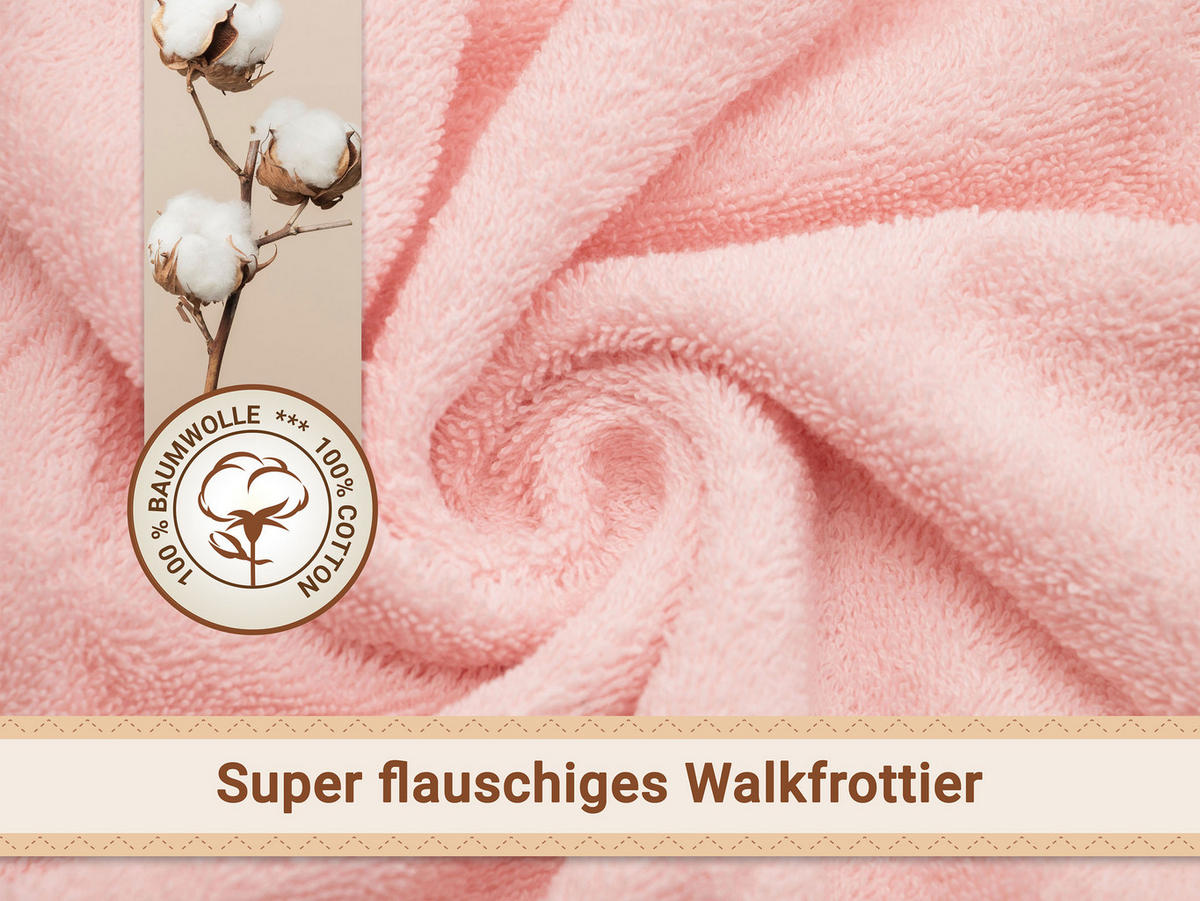HANDTÜCHER, 100x100 cm, 100% Baumwolle, Rot - Rosa, Textil (100/100cm) - Zollner