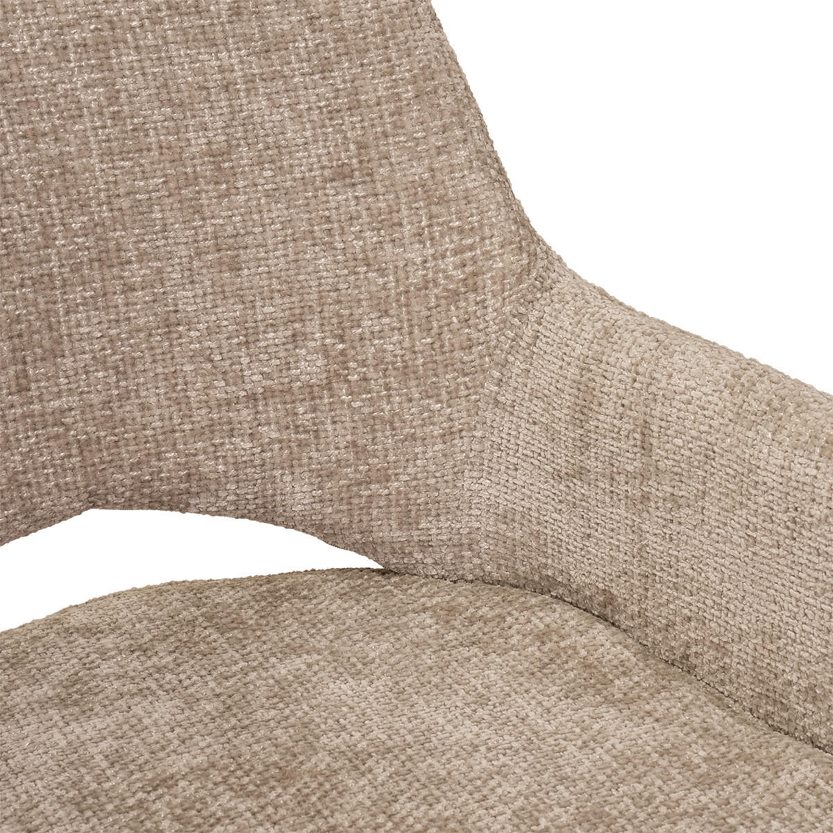 ESSZIMMERSTUHL 2er Set drehbar aus Stoff, beige - Beige/Schwarz, Textil/Metall (62/80/60cm) - Giga Meubel