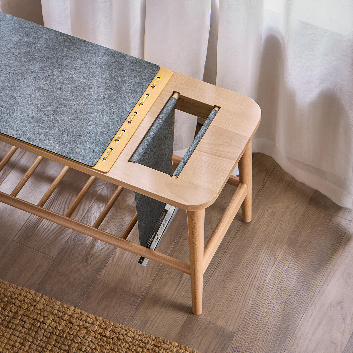 SCHUHREGAL mit Zapfenverbindungen Natur - Naturfarben, Holz/Holzwerkstoff (110/44/37cm) - SoBuy