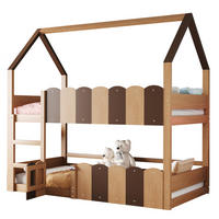 ETAGENBETT im Hausdesign 90x200 cm Holzfarbe - Braun, Holzwerkstoff (90/200cm) - Beauniv