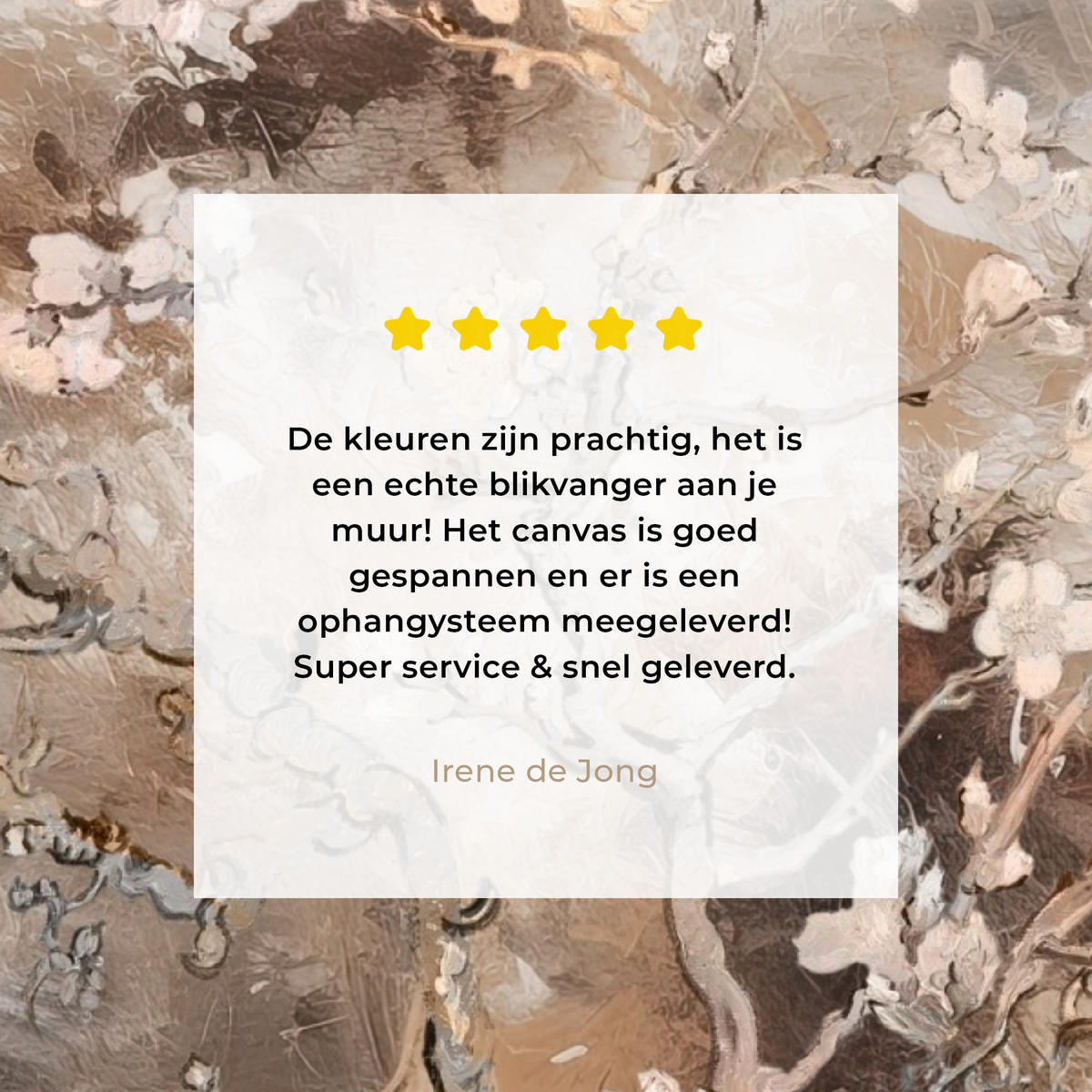 LEINWANDBILD Mandelblüte - Kunst - Van Gogh - Beige - Abstrakt 30x40 cm - Braun, Textil (30/40cm) - MuchoWow